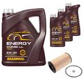 FEBI BILSTEIN Ölfilter 8L MANNOL Energy Combi LL 5W-30 für Opel Frontera B 6B_