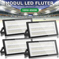 4X 100W LED Fluter Modul Flutlicht Ultra Dünn Garten Scheinwerfer Außenstrahler