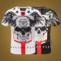 NWT Philipp Plein Animal Diamond Badge Schwarz/Weiß GOOD T-Shirt