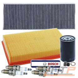INSPEKTIONS-KIT INSPEKTIONSPAKET FILTERSATZ "C" FÜR AUDI 80 B4 1.6 +2.0 93-95###ÖLFILTER LUFTFILTER INNENRAUMFILTER 4X ZÜNDKERZE###