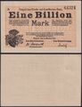 NOTGELD Gera 1 Billionen Mark 15.10.1923 - Stadt- und Landkreis Thüringen [62765