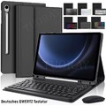 Hülle mit Tastatur Maus Für Samsung Galaxy Tab S9 FE 10,9" 2023 S9 S8 S7 11 Zoll