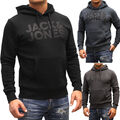 Jack & Jones Hoodie Herren  Pullover Kapuze Logo Print Langarm Sweatshirt NEU