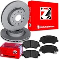 Zimmermann BREMSSCHEIBEN 256mm + BELÄGE VORNE passend für HYUNDAI i20 GB