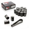 20x Radschraubenkappen Abdeckkappen Radmuttern lang 17 mm schwarz für LEXUS