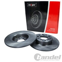 2X MAXGEAR BREMSSCHEBEIBEN 278mm VOLL HINTEN PASSEND FÜR ALFA ROMEO 159 BRERA