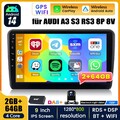 DAB+ 64G Android 14 Autoradio Carplay FM Navigation Kam für AUDI A3 S3 RS3 8P 8V