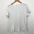 M&S T-Shirt weiß Größe 22 kurzärmelig Rundhalsausschnitt Baumwolle klassisch lässig Damen