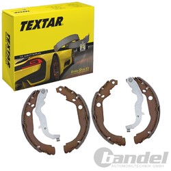 TEXTAR BREMSBACKEN MIT HANDBREMSHEBEL HINTERACHSE für DACIA DUSTER 1.2 1.3 1.5