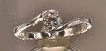 Sterling Silber 925 Solitär Ring mit einem Zirkonia Ø ca. 5 mm auch vergoldet