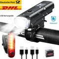 LED Fahrradlicht Set USB StVZO Osram IPX5 Wasserdicht Beleuchtung Akku Lampe set