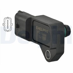 DELPHI Sensor, Saugrohrdruck PS10121 für OPEL SAAB