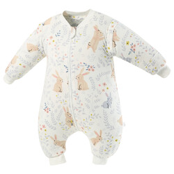 Baby Schlafsack Winter mit Füßen und Langarm 1.5TOG Baumwolle Winter SchlafsäckeJunge Mädchen✓Unisex✓Schlafanzug für Kleinkinde✓1.5TOG