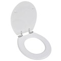 Toilettensitz MDF Deckel Mit Absenkautomatik Design Weiß