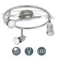 LED Decken-Strahler Lampe2-4 flammig GU10 3W warmweiß Metall silber schwenkbar