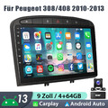 4+64G Android13 Autoradio CarPlay Für Peugeot 308 408 DAB+ GPS Navi WIFI RDS Cam