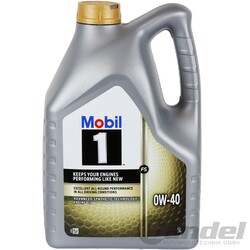 1x 5L MOBIL 1 FS 0W40 MOTORÖL passend für VW 502.00 MB 229.5 PORSCHE A40 API SN