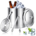 2L Edelstahl Eiskübel Eiswürfelbehälter Eiswürfeleimer Eiskübel für Bar Club