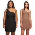 Urban Classics Ladies Rib One Shoulder Dress Kleid Schulterfrei Basic Damenkleid
