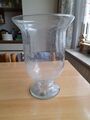 XXL Kerzenglas auf Standfuß, Crinkle Glas, Pokalform, Nr. 200, 30x22cm
