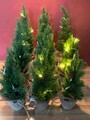 LED Weihnachtsbaum grün künstliche Tanne Tannenbaum Christbaum Jute-Fuß 3 Größen