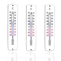 3 Stück Wandthermometer Innen Außen Thermometer Garten Haus Zimmer Wand analog