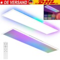 LED Panel 100x25 Deckenleuchte: Dimmbar RGB Farbwechsel flach mit Fernbedienung