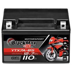 BlackMax YTX7A-BS Motorradbatterie GEL 12V 7Ah CTX7A-BS JMTX7A-BS Batterie 50615