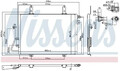 Kühler Klimaanlagen – Kondensator R 134a 94324 NISSENS für RENAULT KANGOO