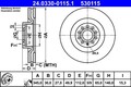 2x ATE Bremsscheibe 24.0330-0115.1 für AUDI SEAT SKODA VW