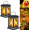 2x Solarlampe Hängeleuchte Außenlampe LED Laterne Gartendeko Balkonlampe Hängend