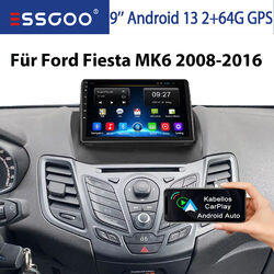 Android 13 Autoradio Carplay GPS RDS Navi WIFI 2+64G Für Ford Fiesta MK6 2009-14