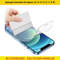 2X HYDROGEL DISPLAY PANZER SCHUTZ GEL FOLIE IPHONE 16 15 14 13 12 11 X XS CURVED🔥 BLITZVERSAND🔥 DEUTSCHER HÄNDLER🔥 TOP QUALITÄT