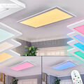 RGB LED Deckenpanel dimmbar Decken Leuchte Panel Wohn Zimmer Lampe Fernbedienung