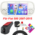 DVR+RDS 64GB Android 13 AutoRadio Carplay GPS BT Wifi SWC Für Fiat 500 2007~2015