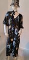 Zara Kleid schwarz mit Blumen Limited Edition Studio Viskose Gr. M