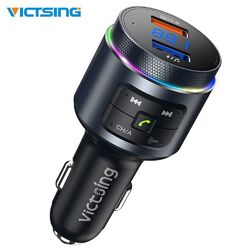 FM Transmitter Bluetooth 5.0 KFZ Dual USB Auto Ladegerät für Handy Radio Adapter