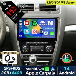Für Skoda Octavia 2 2004-2013 DAB+ 64G Android 14 Autoradio Carplay DSP GPS Navi