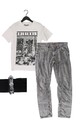 Herrenmode Outfit Größe XS mit Jack & Jones Printshirt in Gr. XS und Armband