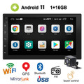 Android 11 7" Autoradio mit Navigation NAVI BLUETOOTH USB GPS 2DIN FM+ Kamera
