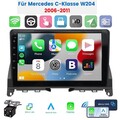Android 14 Carplay Autoradio GPS RDS Für Mercedes C Class W204 S204 2006-2011