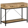 Konsolentisch Eingangstisch Beistelltisch 2 Schubladen vintage Metall Spanplatte