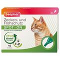 beaphar Zecken- und Flohschutz für Katzen SPOT-ON (3 Pipetten /0,8 ml) + 1 Snack