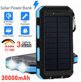 Tragbare Solar Power Bank 30000mAh Batterie Ladegerät Zusatzakku 2 USB Charger