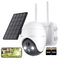 5MP 2K Solar/Akku Kabellose WLAN Überwachungskamera Aussen 360° PTZ Kamera IP66