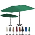 Doppel Sonnenschirm mit Aluminium-Mast 460x270cm Ampelschirm Gartenschirm Garten