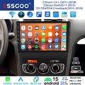 DAB+ Android 15 Autoradio 2+32G Für Citroen C4 II DS4 2011-2018 Carplay GPS KAM+