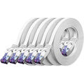 5x 1m CAT 7 Patchkabel Flachkabel RJ45 LAN DSL Ethernet U/FTP Netzwerkkabel Weiß
