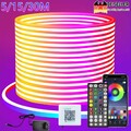 5-30M Neon LED Strip Streifen RGB Flex Schlauch diffus Lichtband Dimmbar APP DHL