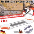 2 In 1 Schärfgerät Kettensäge Kettenschärfer 3/8"p 4.0mm Schärfen Fit für STIHL